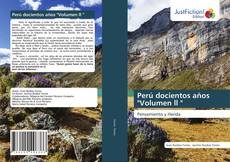 Buchcover von Perú docientos años "Volumen ll "