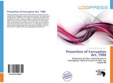 Prevention of Corruption Act, 1988 kitap kapağı