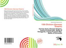 Portada del libro de 15th Division (German Empire)