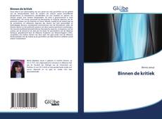 Buchcover von Binnen de kritiek