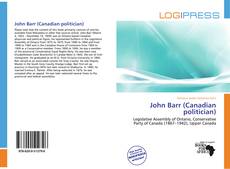 John Barr (Canadian politician) kitap kapağı