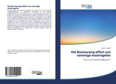 Bookcover of Het Boomerang-effect van sommige maatregelen