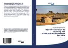 Bookcover of Determinanten van de besparing van plattelandshuishoudens in Tanzania