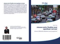 nieuwe serie: Studies over openbaar vervoer kitap kapağı