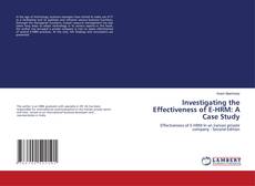 Buchcover von Investigating the Effectiveness of E-HRM: A Case Study