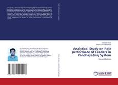 Capa do livro de Analytical Study on Role performace of Leaders in Panchayatiraj System 