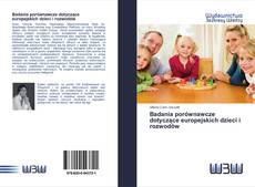 Badania porównawcze dotyczące europejskich dzieci i rozwodów的封面