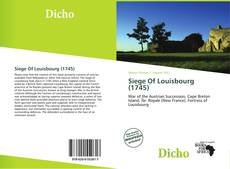 Copertina di Siege Of Louisbourg (1745)