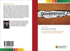 Portada del libro de Governar a sério?