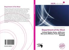 Capa do livro de Department of the West 