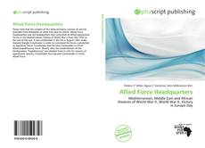 Bookcover of Allied Force Headquarters