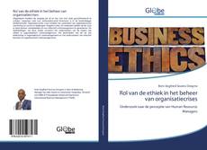 Copertina di Rol van de ethiek in het beheer van organisatiecrises