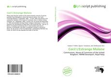 Cecil L'Estrange Malone kitap kapağı