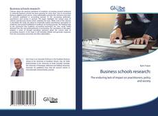 Bookcover of Business schools research: