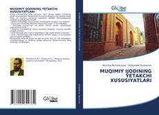 Bookcover of MUQIMIY IJODINING YETAKCHI XUSUSIYATLARI