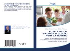 Portada del libro de BOSHLANG‘ICH TA‘LIMDA EKOLOGIK TA‘LIM VA TARBIYA