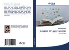 Capa do livro de ELEKTRON TA'LIM METODIKASI 