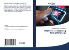 Buchcover von Interference in learning foreign language