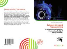 Bookcover of Subject-oriented Programming