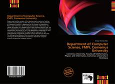 Bookcover of Department of Computer Science, FMPI, Comenius University