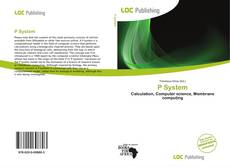 Bookcover of P System