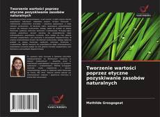 Обложка Tworzenie wartości poprzez etyczne pozyskiwanie zasobów naturalnych