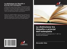 Capa do livro de La distinzione tra filosofia e principi dell'osteopatia 