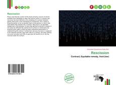 Capa do livro de Rescission 