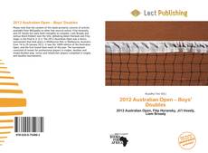 Bookcover of 2012 Australian Open – Boys' Doubles