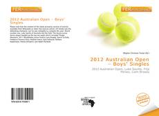 Bookcover of 2012 Australian Open – Boys' Singles