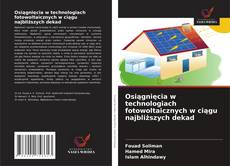 Couverture de Osiągnięcia w technologiach fotowoltaicznych w ciągu najbliższych dekad