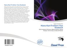 Portada del libro de Hans-Karl Freiherr Von Esebeck