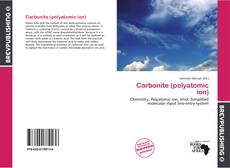 Carbonite (polyatomic ion) kitap kapağı