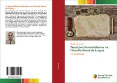 Portada del libro de Tradições Humboldtianas na Filosofia Alemã da Língua