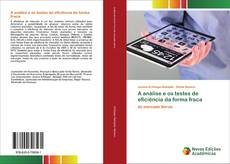 Обложка A análise e os testes de eficiência da forma fraca