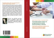 Capa do livro de Considerações sobre os programas de saúde direcionados a idosos 