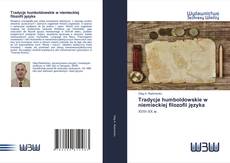 Capa do livro de Tradycje humboldowskie w niemieckiej filozofii języka 
