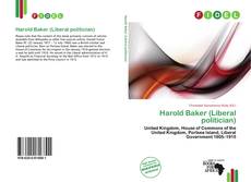 Capa do livro de Harold Baker (Liberal politician) 