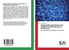Buchcover von Analisi della percolazione dei problemi di idromeccanica sotterranea