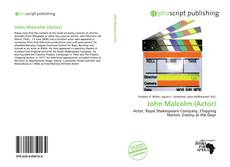 Capa do livro de John Malcolm (Actor) 