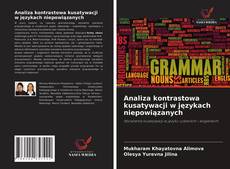 Portada del libro de Analiza kontrastowa kusatywacji w językach niepowiązanych