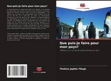 Que puis-je faire pour mon pays? kitap kapağı