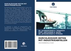 Buchcover von DURCHLÄSSIGER BETON MIT INDUSTRIEABFÄLLEN