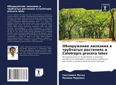 Portada del libro de Обнаружение лизозима в трубчатых растениях и Calotropis procera latex
