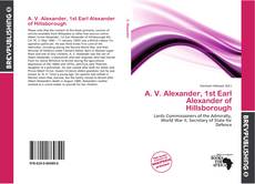 Buchcover von A. V. Alexander, 1st Earl Alexander of Hillsborough