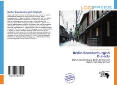 Berlin Brandenburgish Dialects kitap kapağı