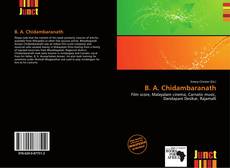 Bookcover of B. A. Chidambaranath