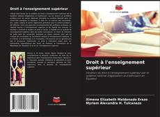 Bookcover of Droit à l'enseignement supérieur