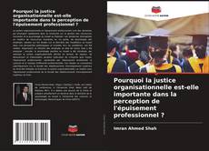 Bookcover of Pourquoi la justice organisationnelle est-elle importante dans la perception de l'épuisement professionnel ?