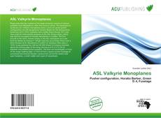 Buchcover von ASL Valkyrie Monoplanes